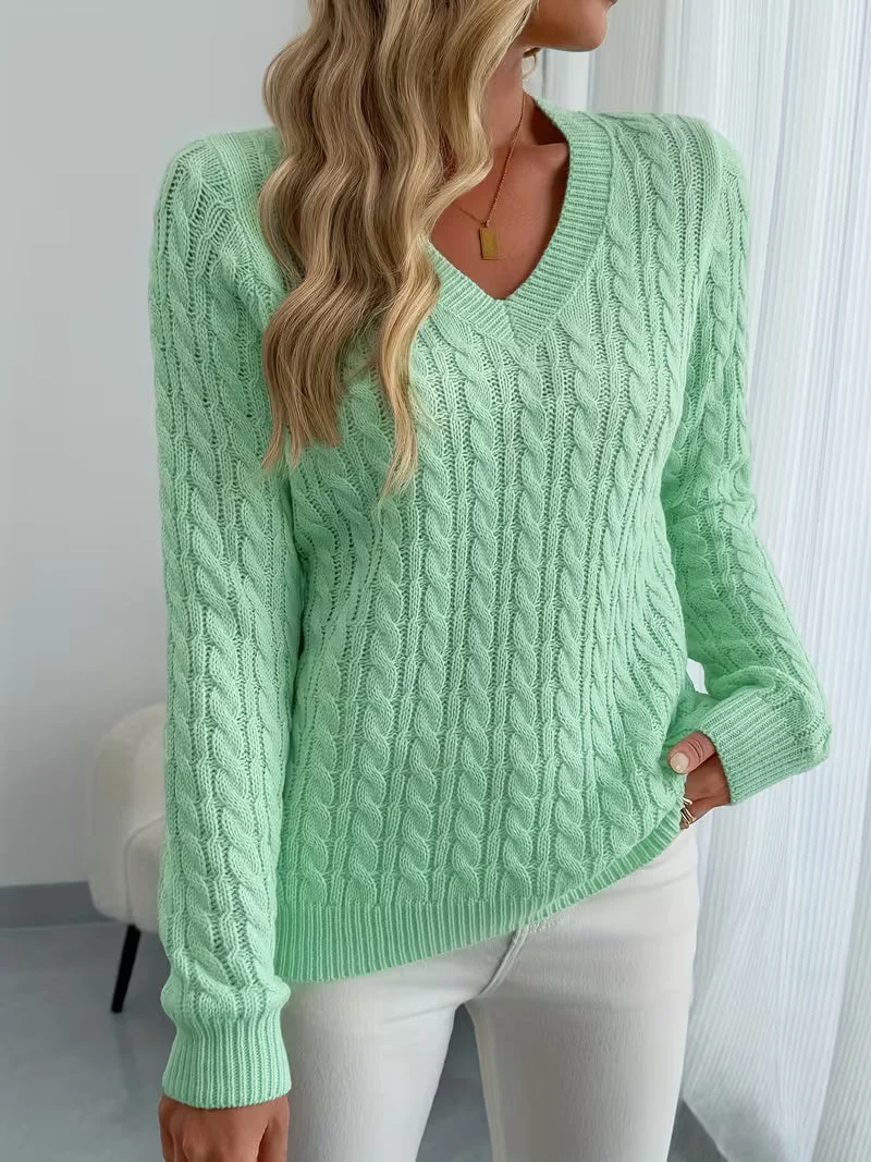 Lenea – Langarm Pullover Mit Zopfmuster