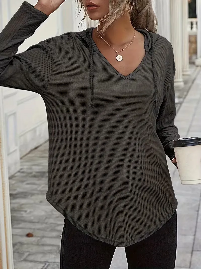 Heydi – Langarm Pullover Mit Kapuze Und Abgerundetem Saum