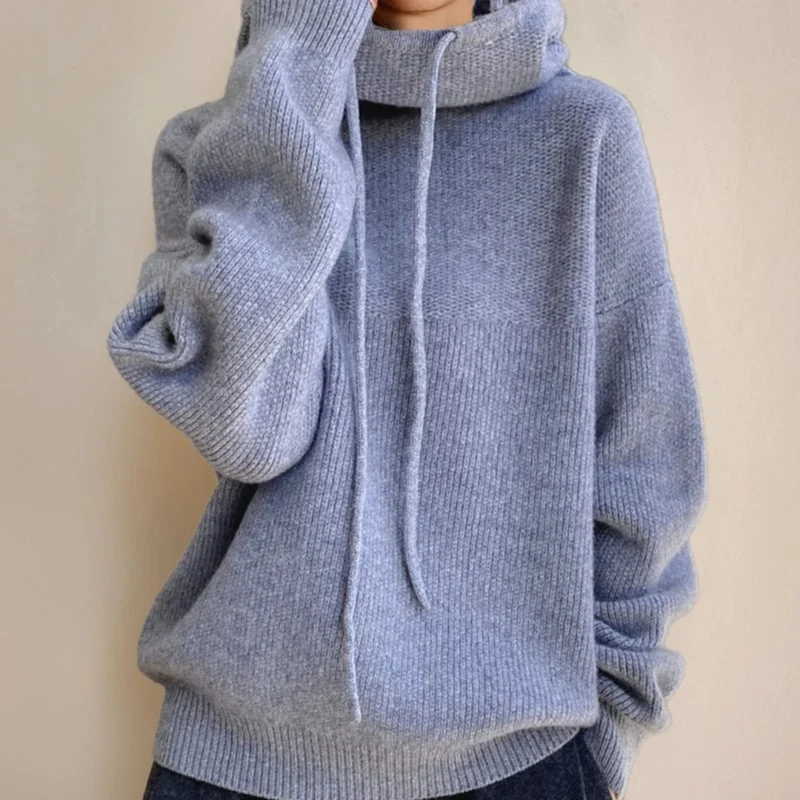 Fina | Damen Hoodie mit Strickmuster und Komfort