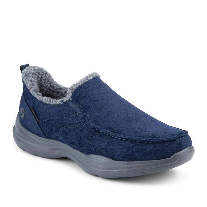 Easy Step In Wide Fit Rugged Slippers - BOJIE42010 / 327 864 - Navy
