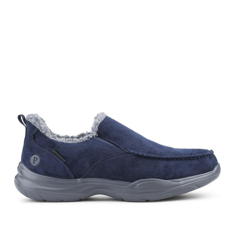 Easy Step In Wide Fit Rugged Slippers - BOJIE42010 / 327 864 - Navy