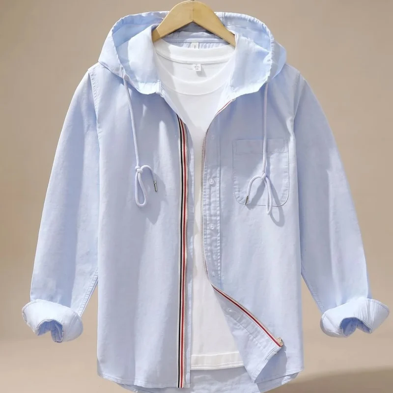 Leander | Herren Strickjacke mit Kapuze und Grober Struktur