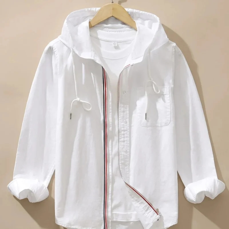 Leander | Herren Strickjacke mit Kapuze und Grober Struktur