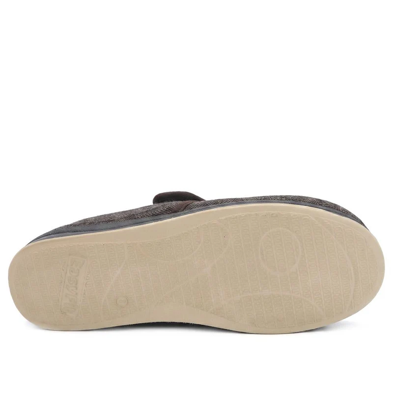 Extra Wide Faux Fur Lined Slippers - AUGUST / 328 471 - Brown