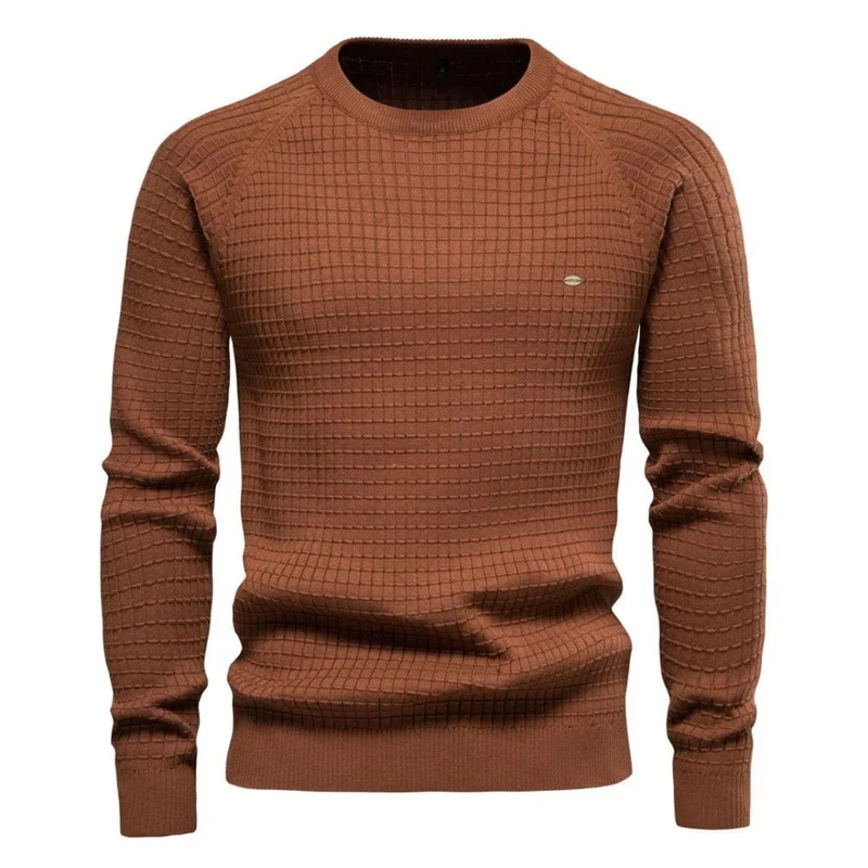 Lazar | Herren Pullover mit Strickmuster und Langarm