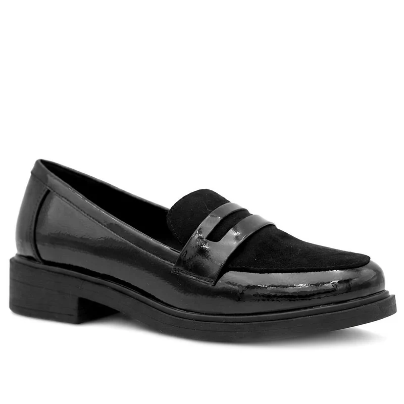 Smart Patent Flat Heel Loafers - WOIL44018 / 329 824 - Black