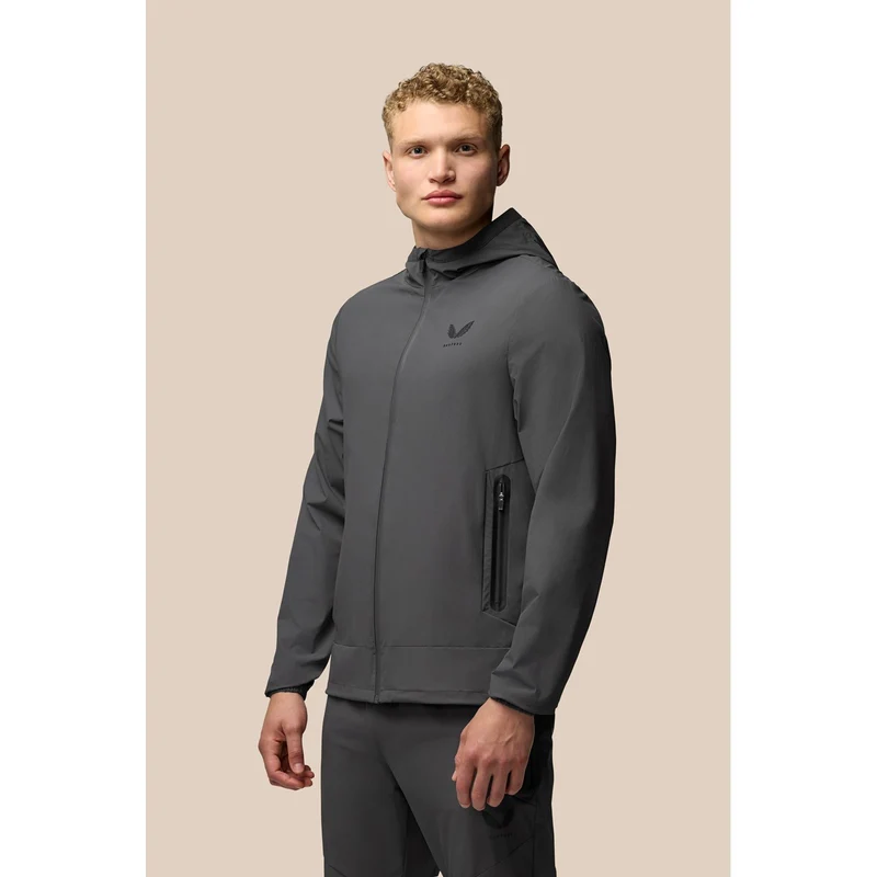 Castore Leichte Herren-Flexjacke | Gunmetal-Schwarz