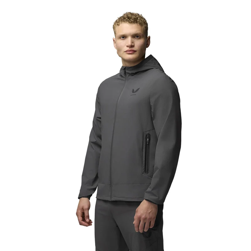 Castore Leichte Herren-Flexjacke | Gunmetal-Schwarz