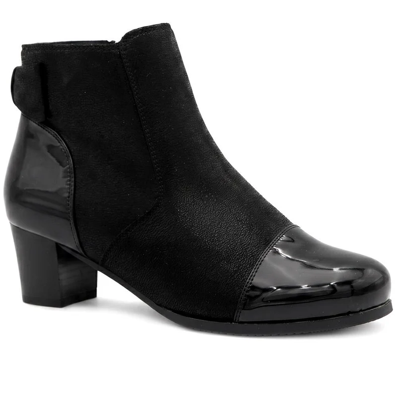 Wide Fit Warm Lined Smart Ankle Boots - WLIG44005 / 329 748