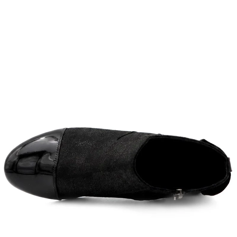 Wide Fit Warm Lined Smart Ankle Boots - WLIG44005 / 329 748 - Black