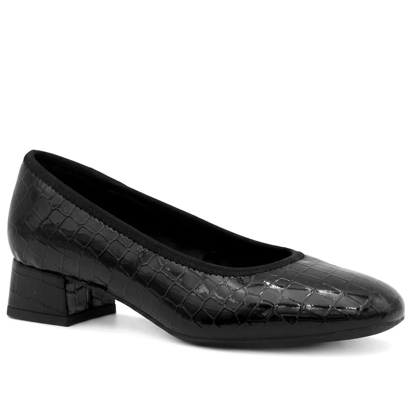 Smart Patent Block Heel Court Shoes - SANYI44015 / 329 911