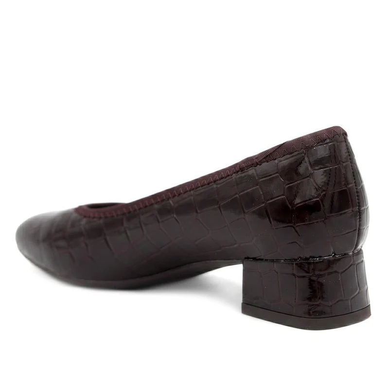 Smart Patent Block Heel Court Shoes - SANYI44015 / 329 911 - Dark Brown