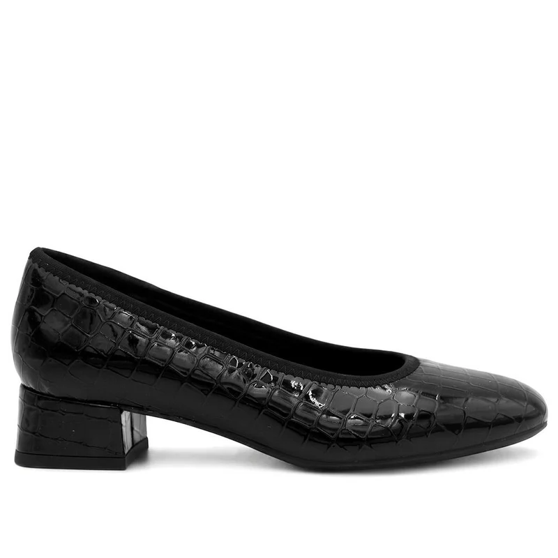 Smart Patent Block Heel Court Shoes - SANYI44015 / 329 911 - Black