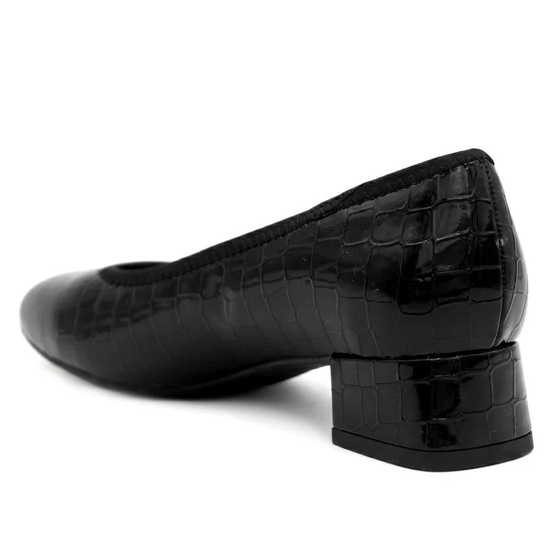 Smart Patent Block Heel Court Shoes - SANYI44015 / 329 911 - Black