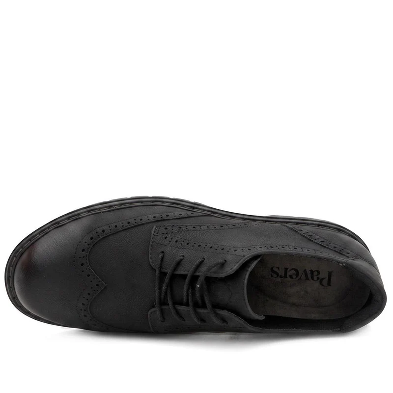 Casual Lace Up Shoes W/ Brogue Detailing - GANG44007 / 329 927 - Black
