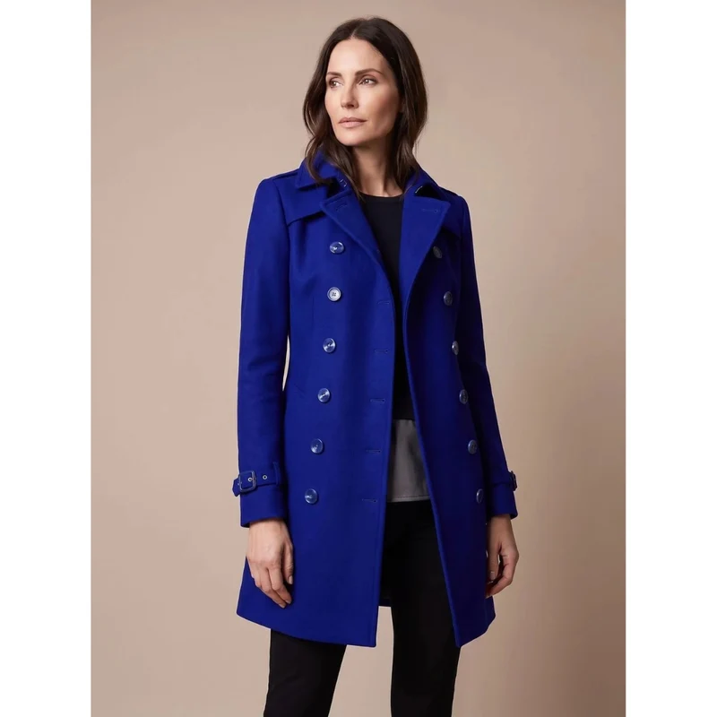 Cataleya | Damen Trench Coat mit Revers und Knöpfen