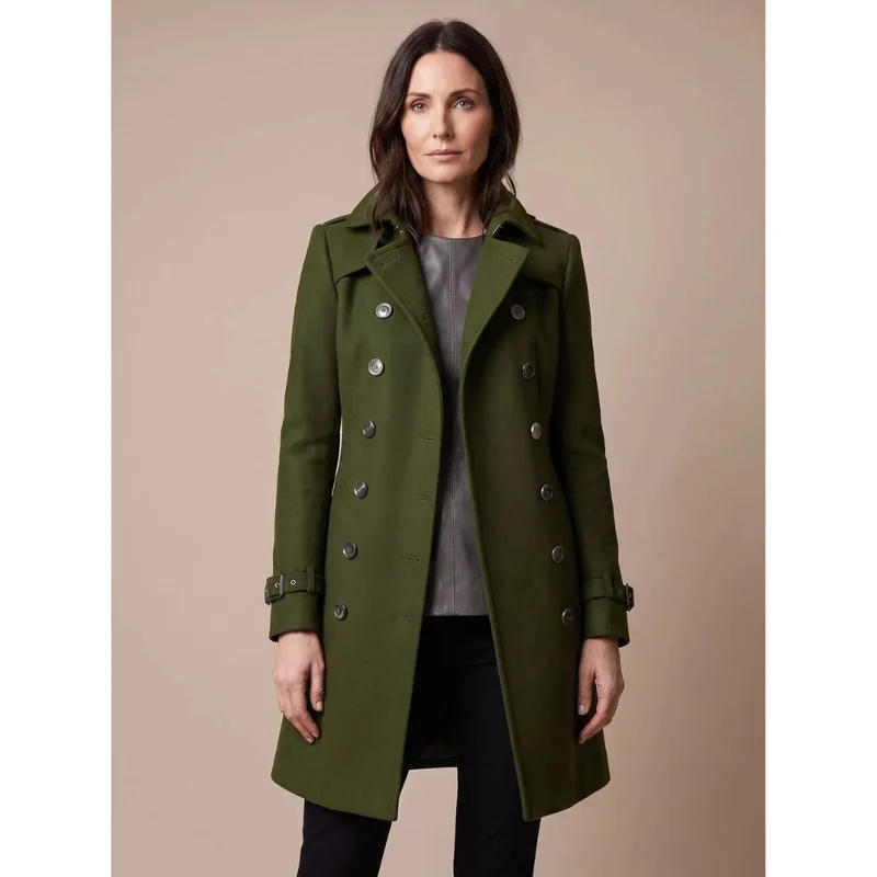 Cataleya | Damen Trench Coat mit Revers und Knöpfen