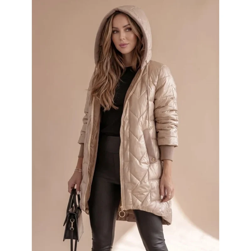 Solea | Winterjacke Damen mit Kapuze und Taschen an den Seiten