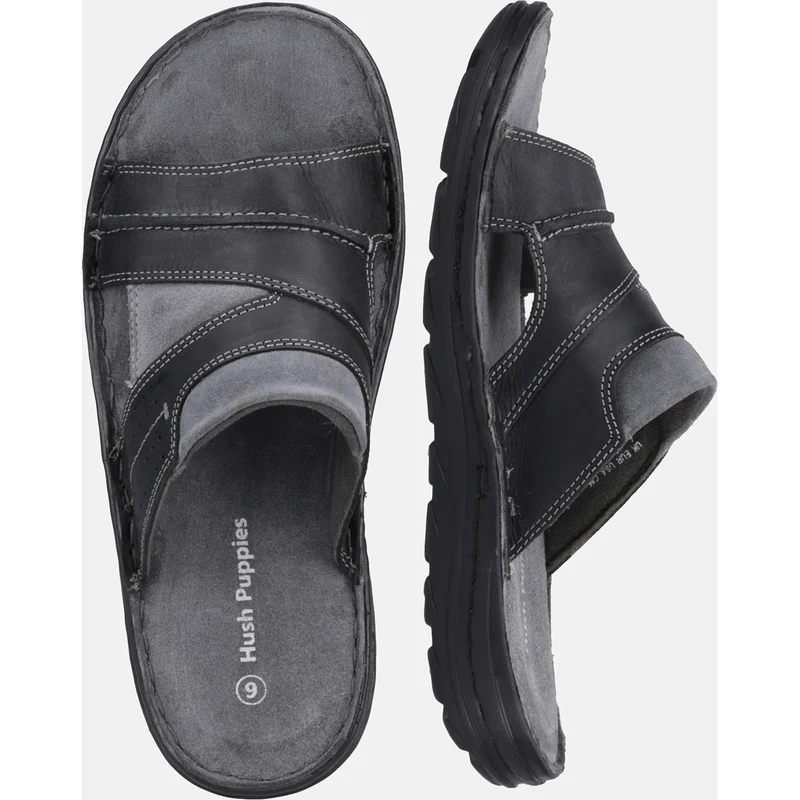 Hush Puppies Archer Herrensandale | Schwarz