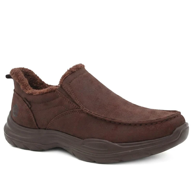 Easy Step In Wide Fit Faux Fur Lined Shoes - BOJIE44008 / 330 154