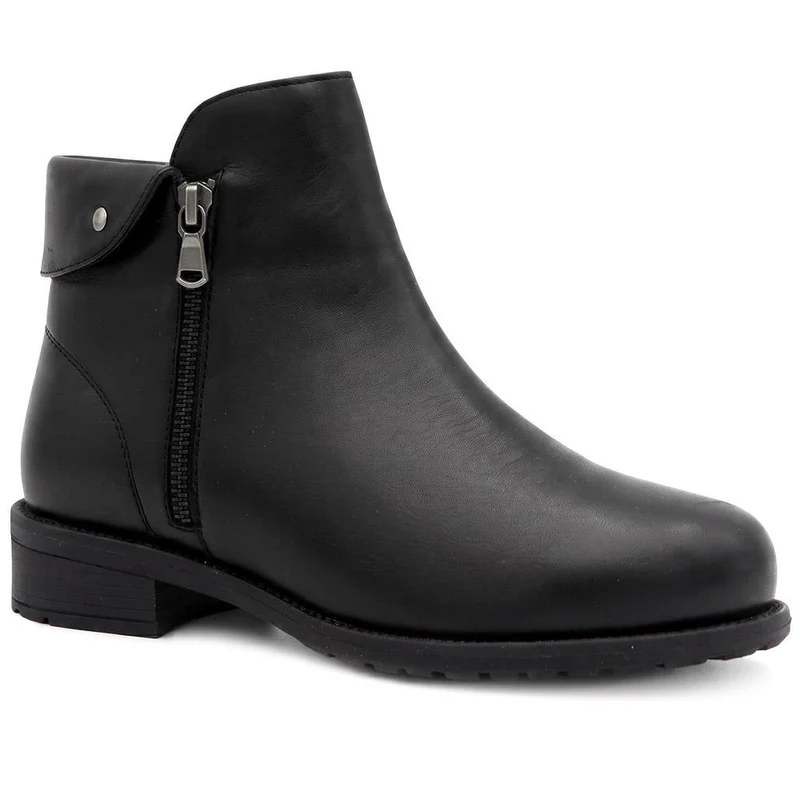 EasyFit Extra-Wide Leather Ankle Boots - WOLCOTT / 330 212