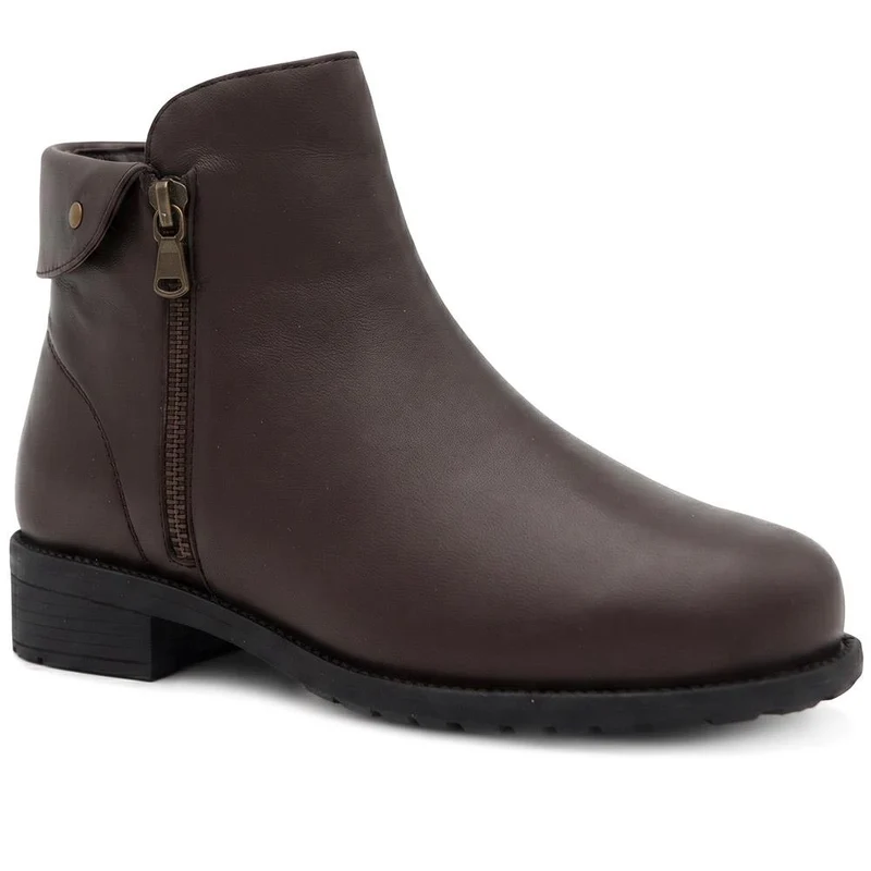 EasyFit Extra-Wide Leather Ankle Boots - WOLCOTT / 330 212
