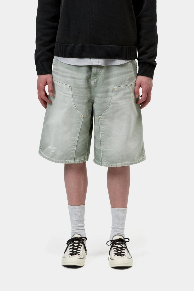 Carhartt WIP Herren OG Double Knee Destroy Wash Short | Schattiges Grün