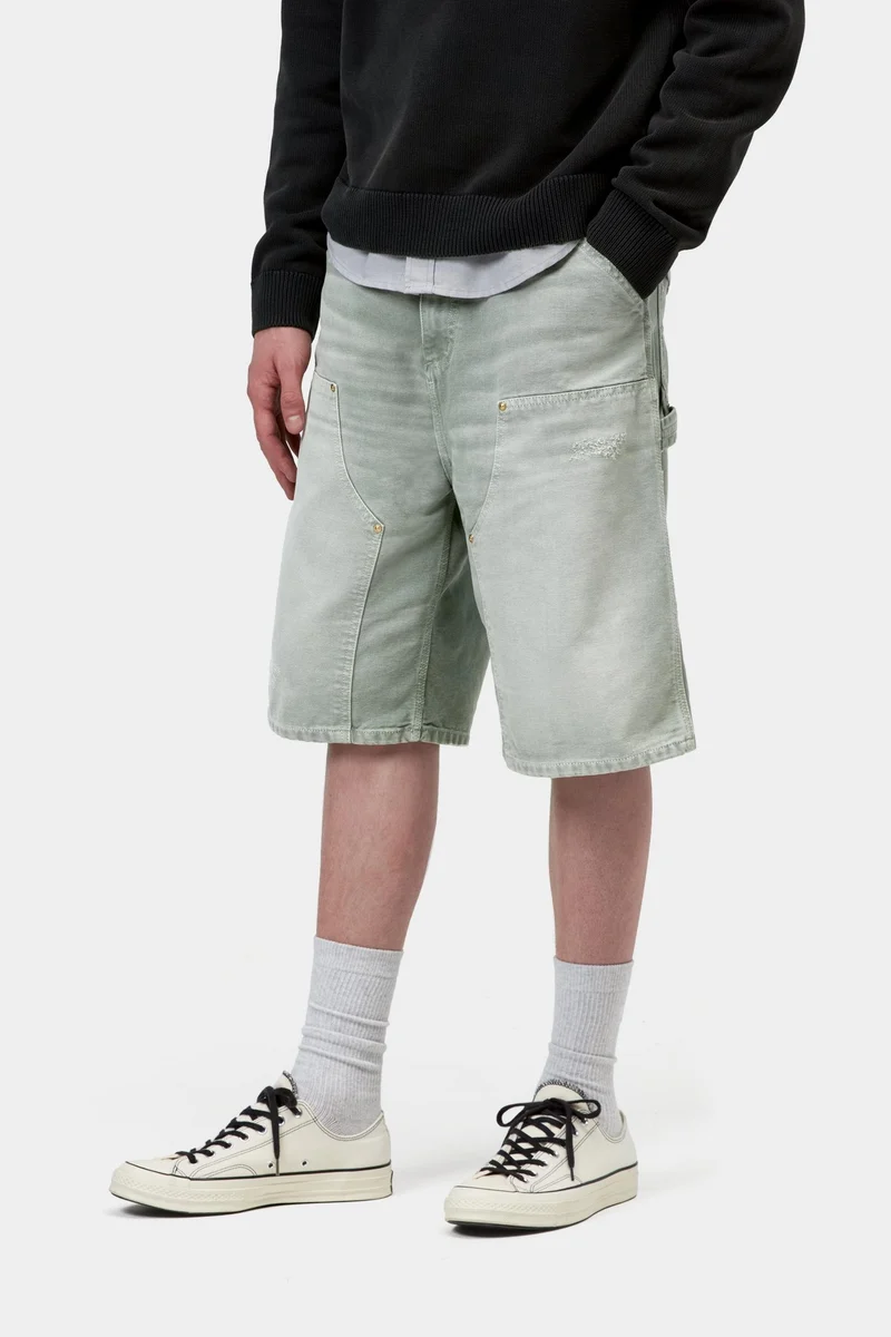 Carhartt WIP Herren OG Double Knee Destroy Wash Short | Schattiges Grün