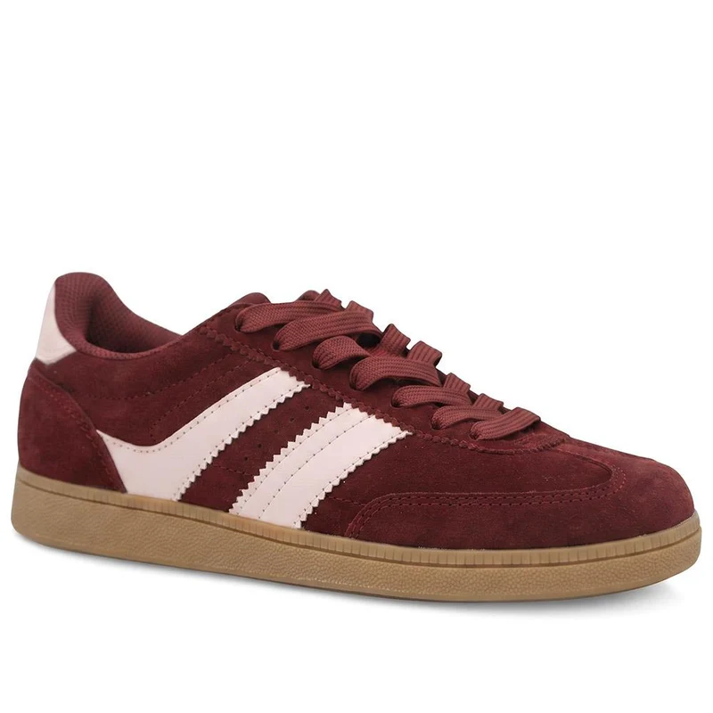 Bellissimo Leather Striped Lace Up Trainers - BELDINGX43005 / 329 348