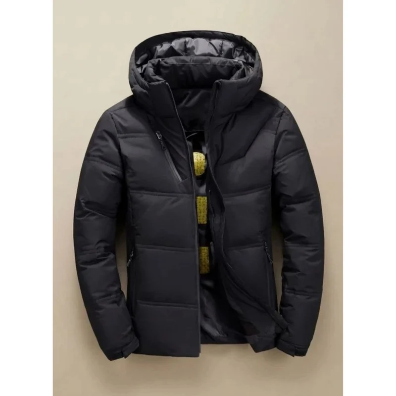 Cihan | Herren Winterjacke mit Kapuze und Taschen mit Reißverschluss