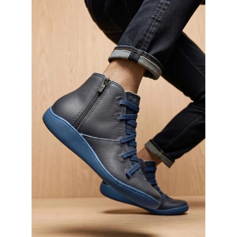 Gina | Damen Orthopädische Stiefeletten mit Schnürung und Reißverschluss