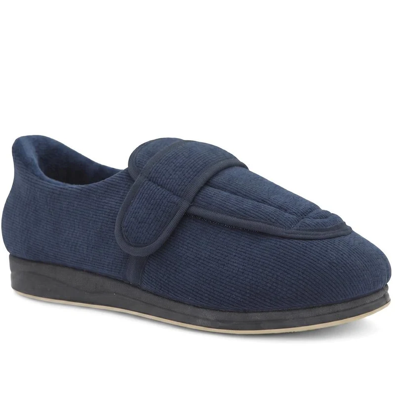 EasyFit Extra Wide Touch Fasten Slippers - JEREMY / 330 322
