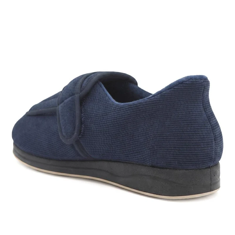 EasyFit Extra Wide Touch Fasten Slippers - JEREMY / 330 322 - Navy