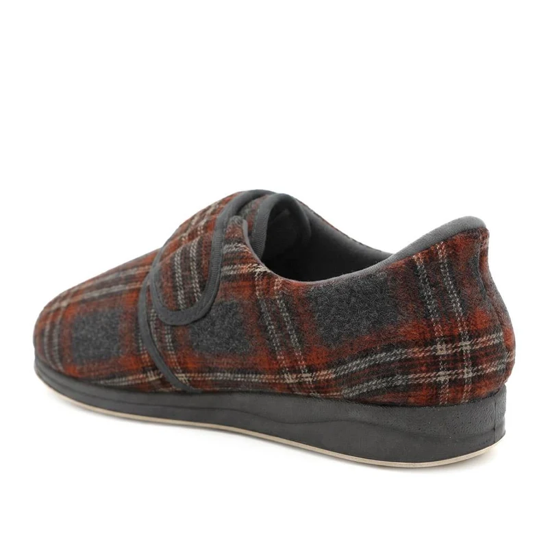 EasyFit Sven Extra Wide Adjustable Fasten Slippers - SVEN / 330 321 - Grey-Red