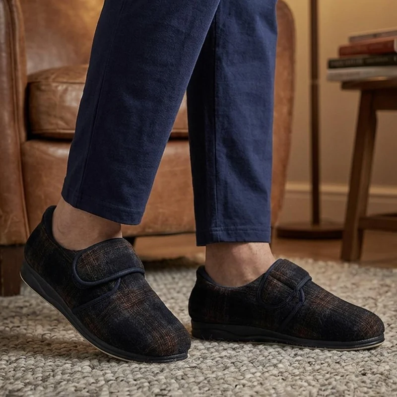 EasyFit Sven Extra Wide Adjustable Fasten Slippers - SVEN / 330 321 - Navy
