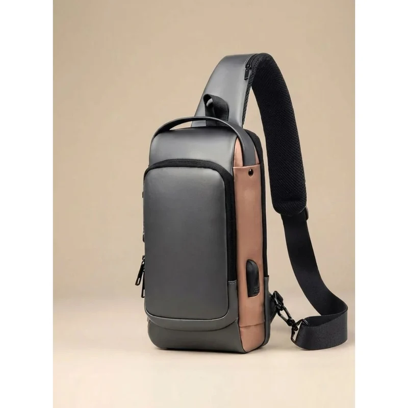 Kilian | Herren Schultertasche mit USB Anschluss und Zahlenschloss