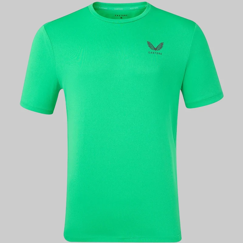 Castore Kurzarm-T-Shirt für Herren | Jadegrün-Gunmetal