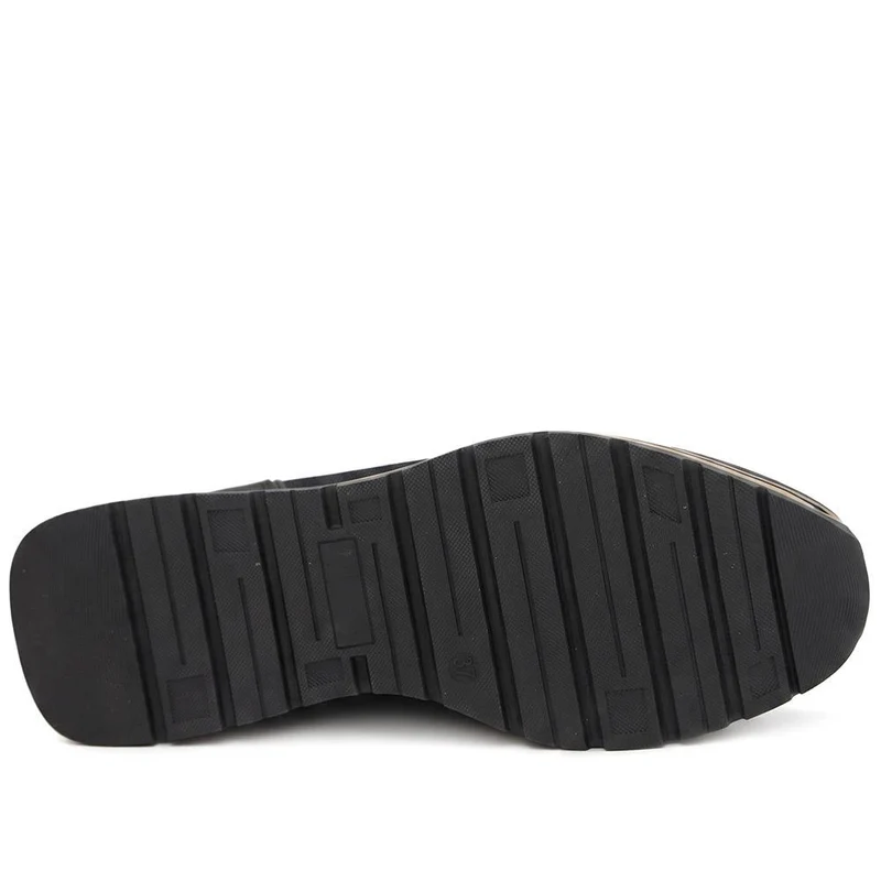Breathable Zip & Lace Style Trainers - WOIL44043 / 329 619 - Black
