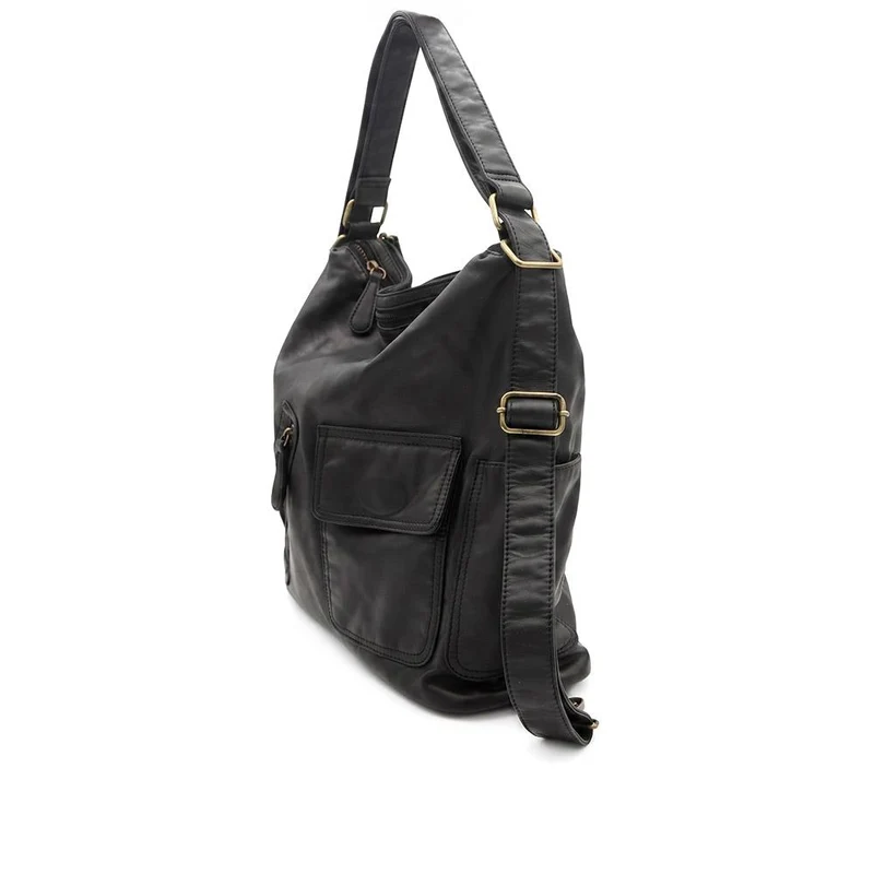 Multi Pocket Fashionable Daily Backpack - WAHT44000 / 330 061 - Black