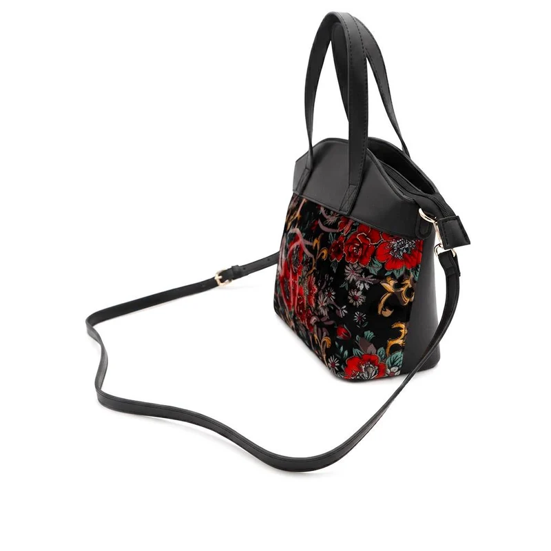 Tartan Pattern Zip Up Handbag - RIM44003 / 329 884 - Floral