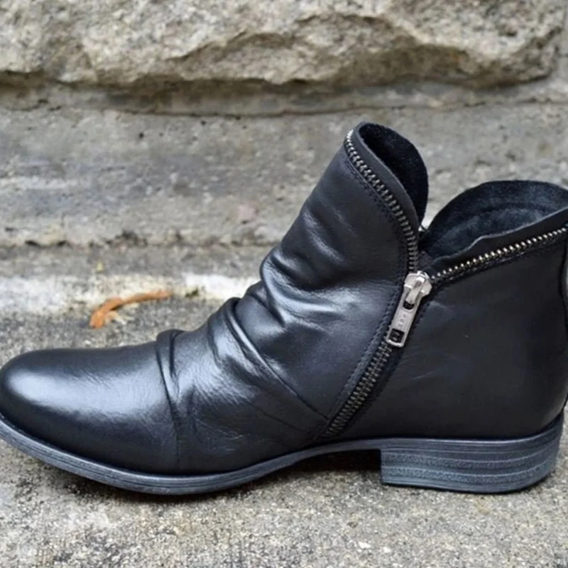 Lucie | Damen Orthopädische Stiefeletten mit Reißverschluss und Komfort Absatz