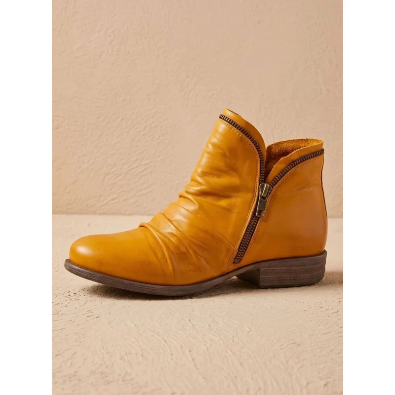Lucie | Damen Orthopädische Stiefeletten mit Reißverschluss und Komfort Absatz