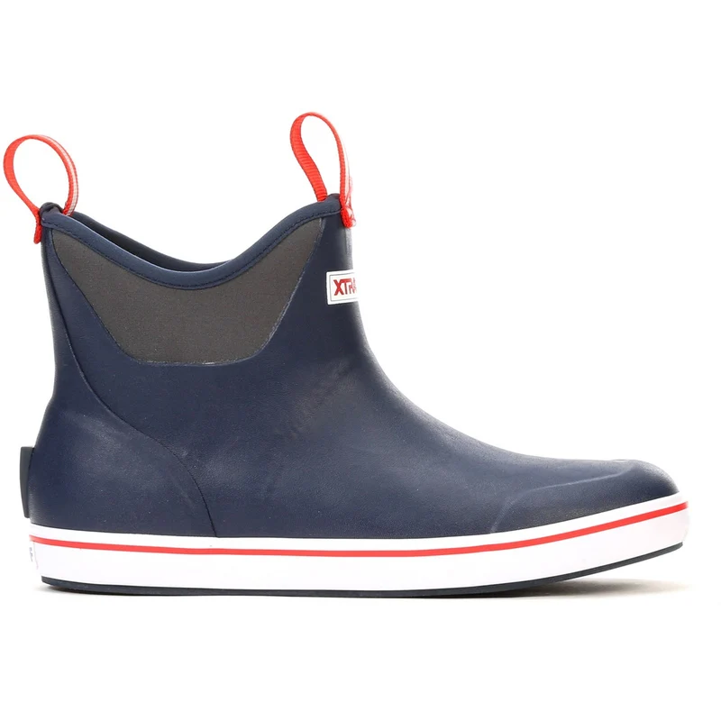 Xtratuf Herren-Ankle-Deckstiefel | Marineblau/Rot