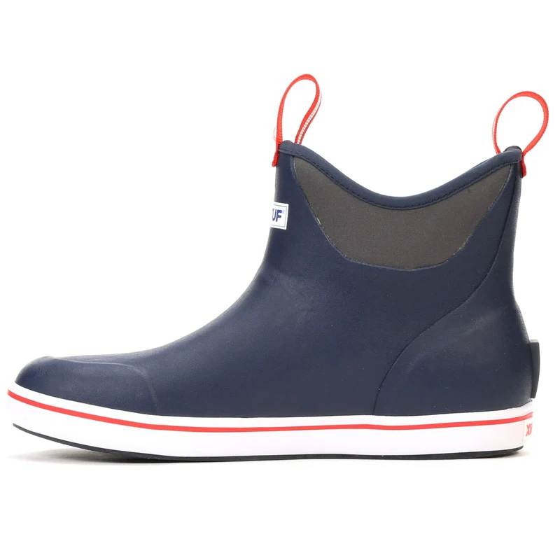 Xtratuf Herren-Ankle-Deckstiefel | Marineblau/Rot