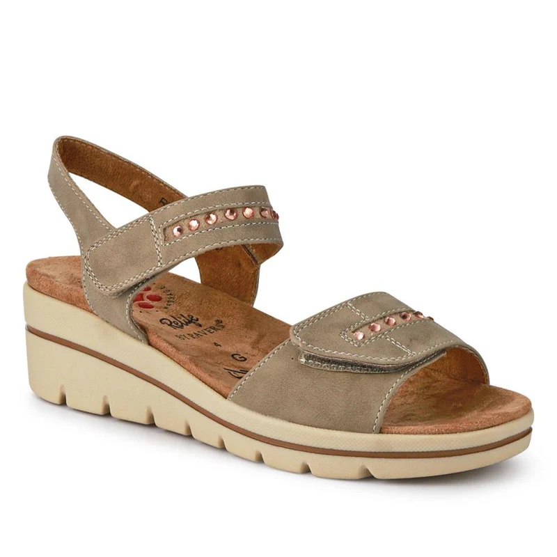 Relife Touch Fasten Wedge Heel Sandals - RELIF41032 / 326 875