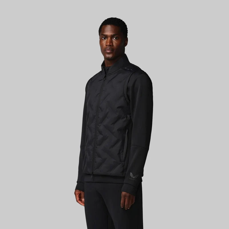Castore Hybrid-Weste für Herren | Schwarzes Gunmetal