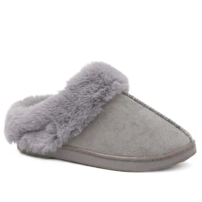 Luxury Faux Fur Lined Mule Slippers - GALOP44003 / 330 002