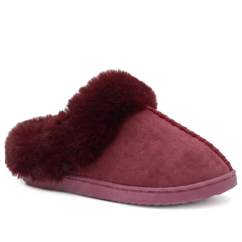 Luxury Faux Fur Lined Mule Slippers - GALOP44003 / 330 002