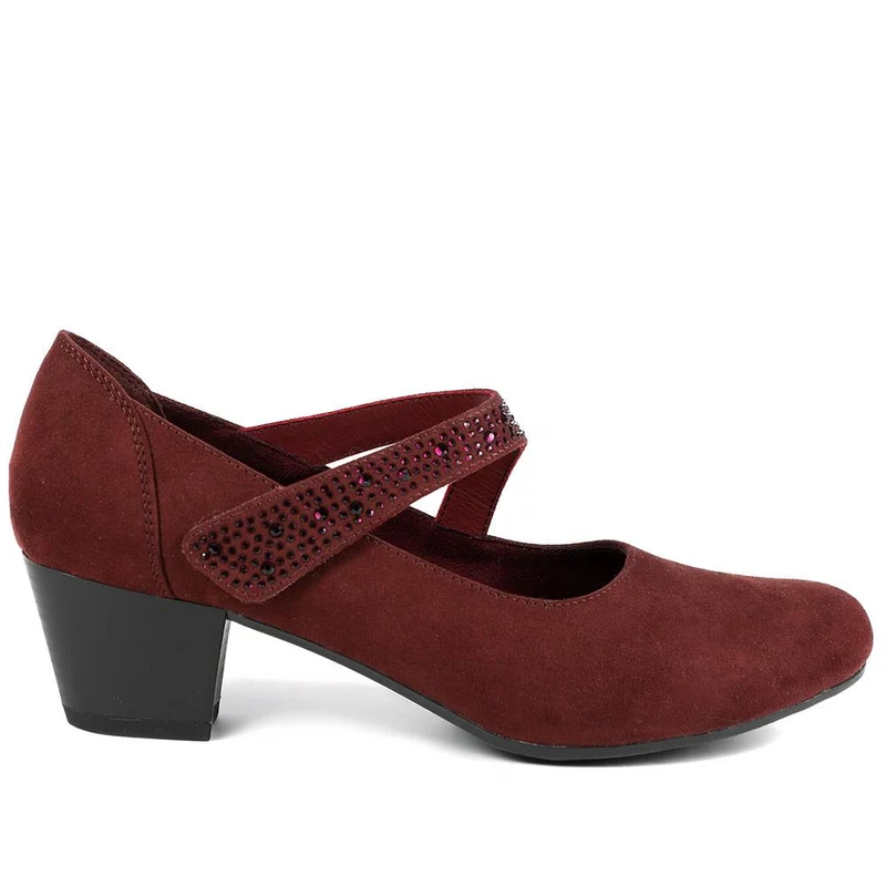Wide fit Cone Heeled Mary Janes - PLAN40030 / 326 845 - Bordeaux