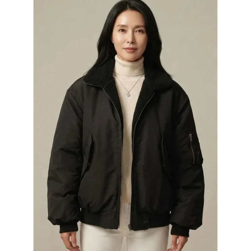Peggy | Damen Bomberjacke mit Kapuze und Reißverschluss